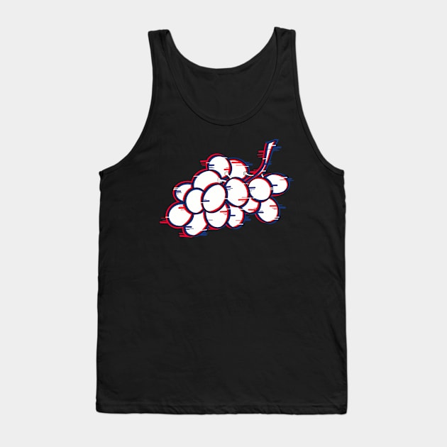 Grapes with a glitch effect Tank Top by Fruit Tee